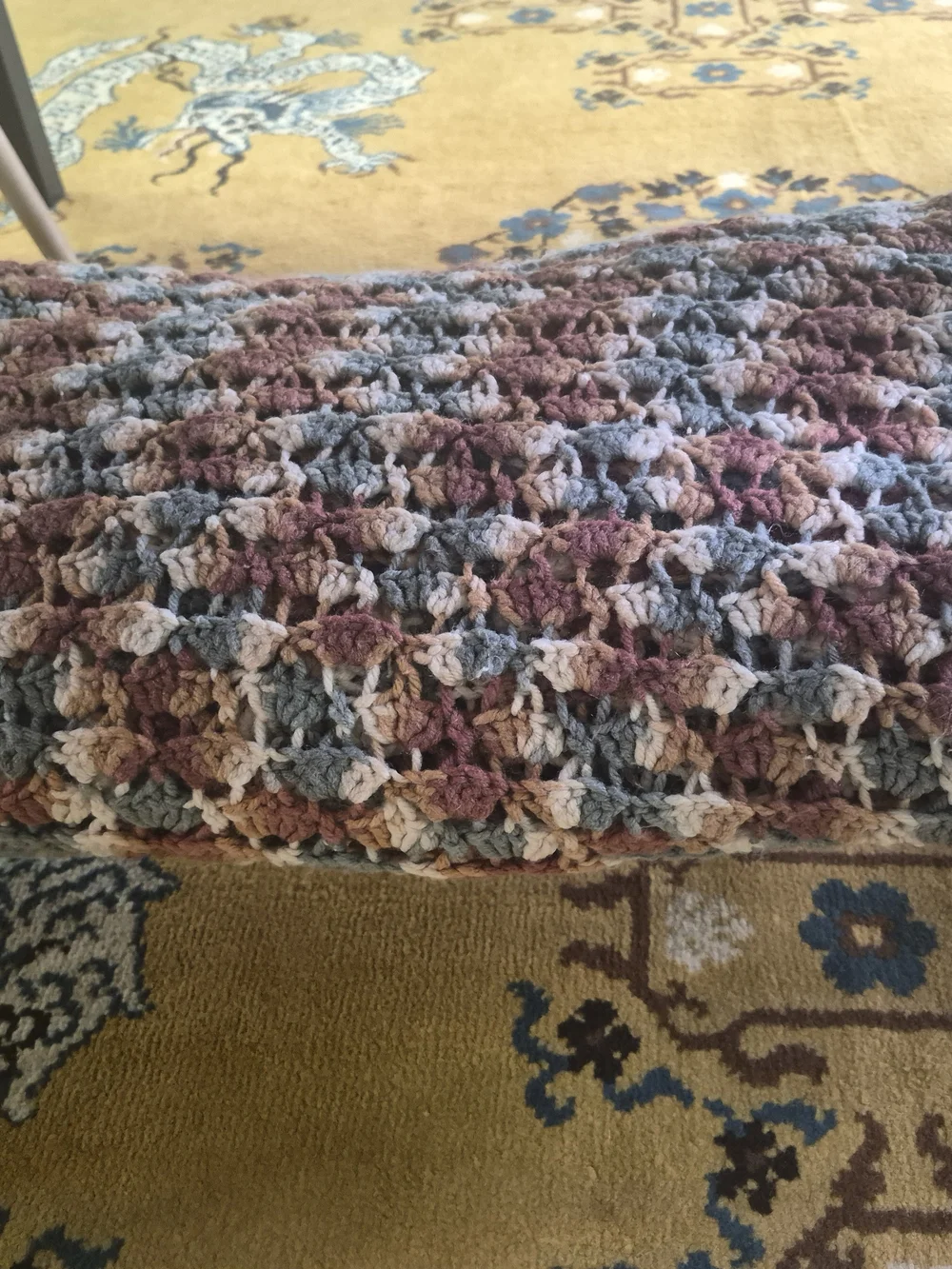 Handmade Multicolor Crochet Throw Blanket - Cozy Home Accent